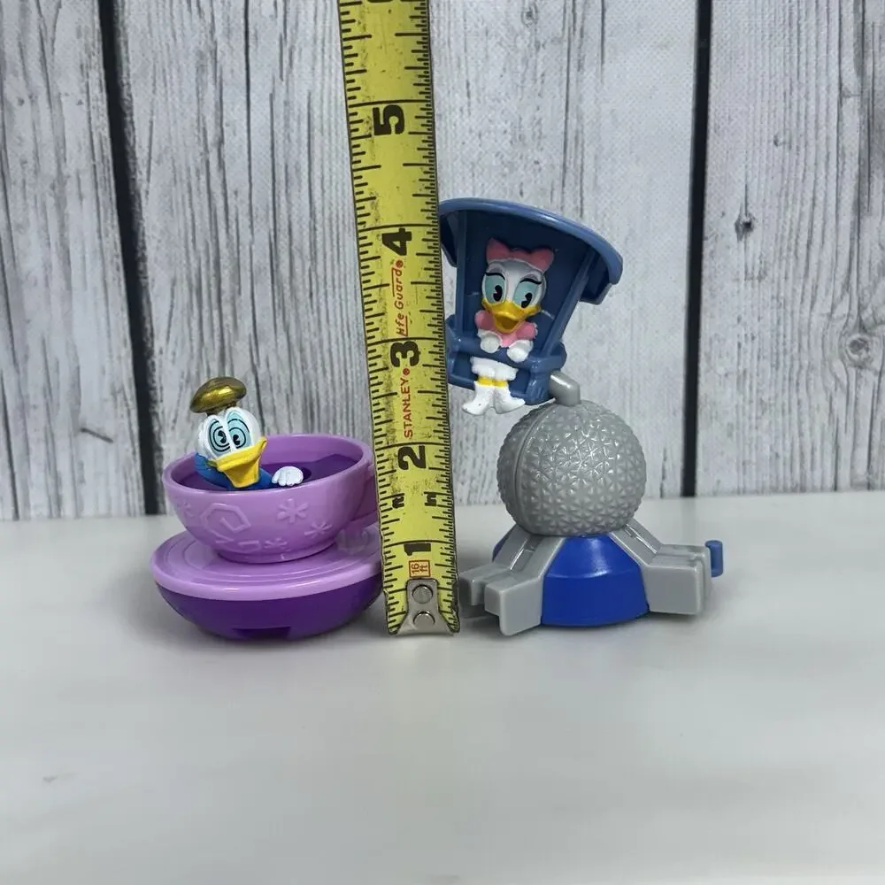 Disney Daisy Duck Soaring & Donald Duck Mad Tea Railway Runaway McDonald’s Toys